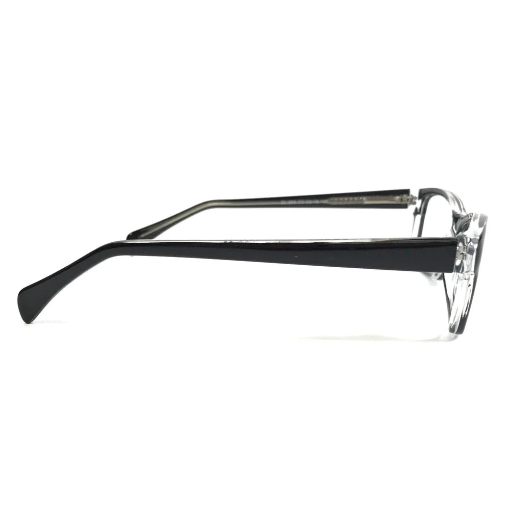 Elements Eyeglasses Frames EL262 C3 Black on Clear Rectangle Full Rim 52-16-135